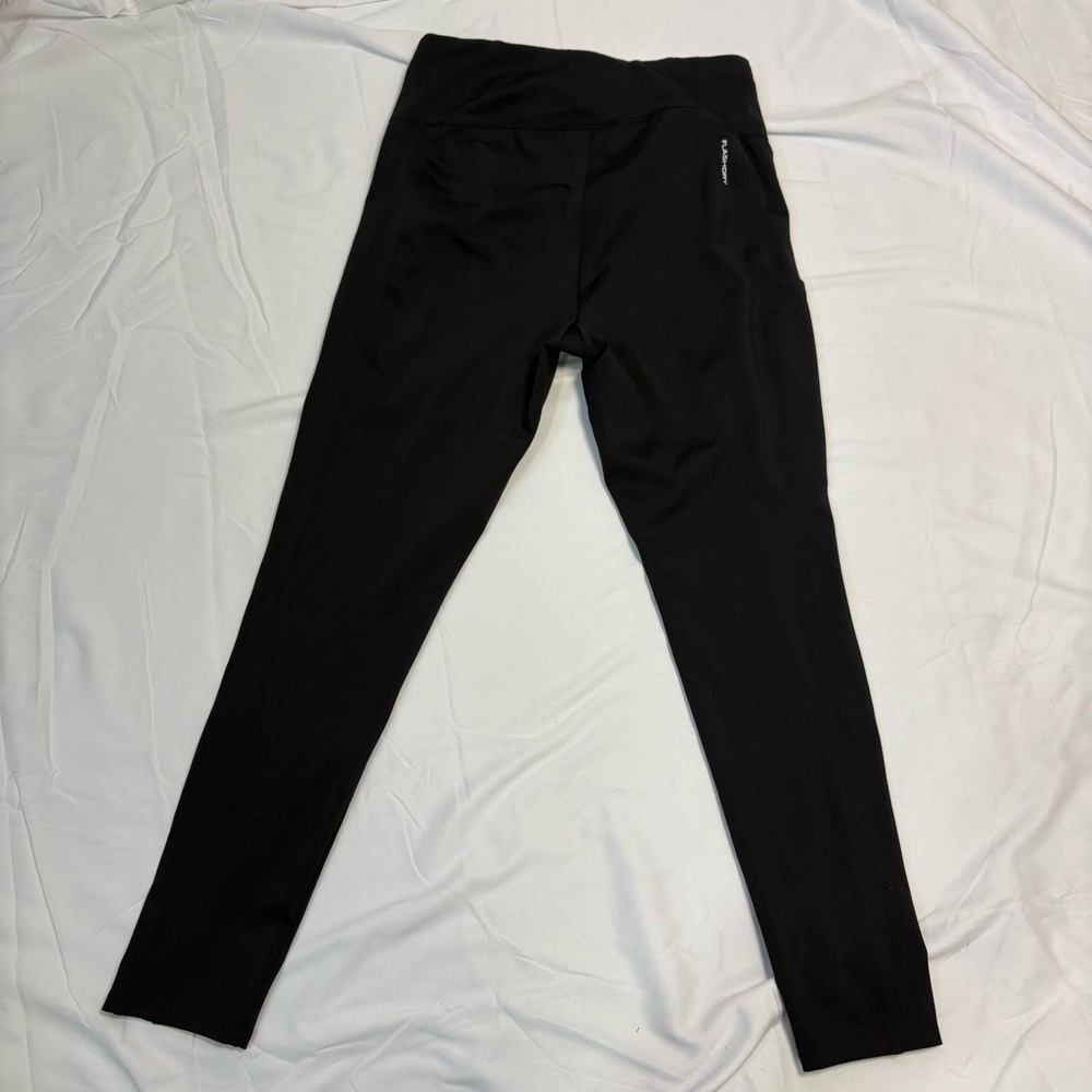 The North Face Leggings Girls XL (14/16) Black Athletic Side Pocket Flashdry - Picture 2 of 10